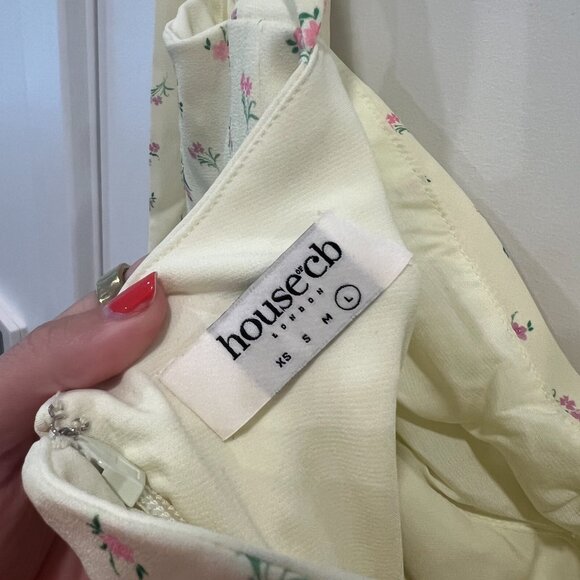 House of CB - Lemon Floral Print Midi Sundress - Large - Picture 5 of 5